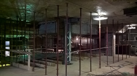 Монтаж железобетонных конструкций приямка под эскалатор в существующем перекрытии в аэропорту Домодедово, фото 2 Монтаж железобетонных конструкций приямка под эскалатор в существующем перекрытии в аэропорту Домодедово